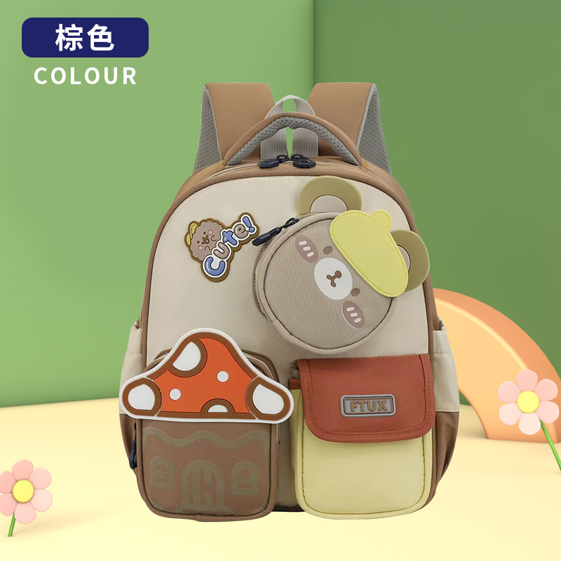 新款卡通书包可爱双肩包幼儿园学生书包儿童3-6岁大容量护脊背包|undefined