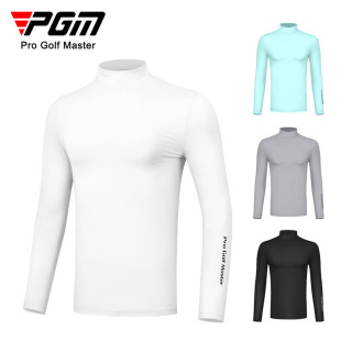 PGM Golf Clothing Men's Sunscreen Clothing Ice Silk Long Sleeve Ice Anti-ultraviolet Cold Breathable High Elastic Sports