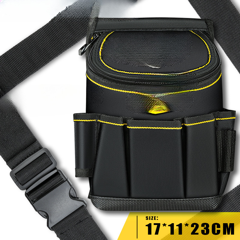 Changshengke kit de herramientas lona multifunción electricista riñonera mantenimiento engrosado hardware bolsa de herramientas bolsa de electricista de madera pequeña