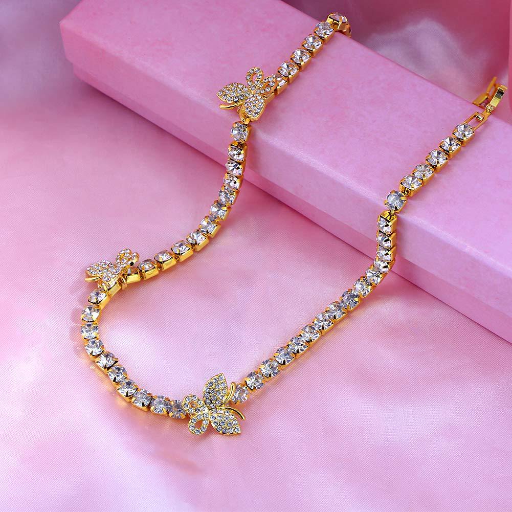 Fashion Butterfly Alloy Inlay Zircon Women's Necklace 1 Piece display picture 5