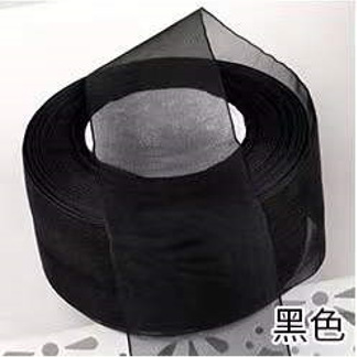 Liquidación al por mayor 4cm transparente hilo de nieve cinta flor regalo caja hornear cinta gasa hecha a mano arco cinta