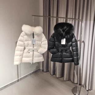 High Version Mengjia 25 Autumn and Winter New Boedic Series Fur Collar Short Hooded down Jacket Women's down Jacket