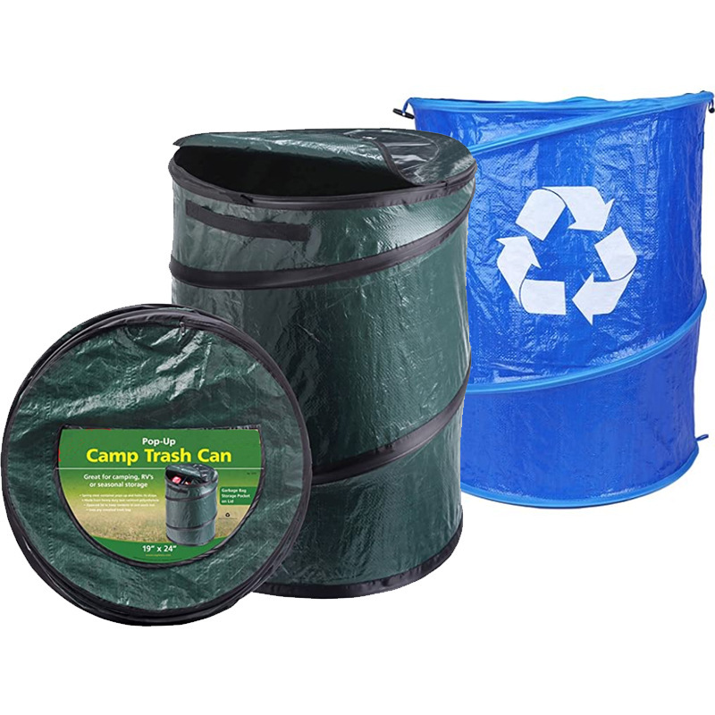 Cross-Border Portable Waterproof Fallen Leaf Garden Bucket Garbage Bag Folding Trash Can Outdoor Camping Pop-Up Trash Can
