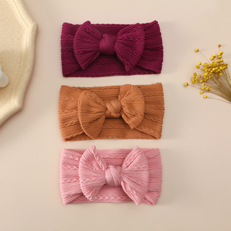 Kid's Fashion Simple Style Bow Knot Nylon Hair Accessories Hair Band display picture 8