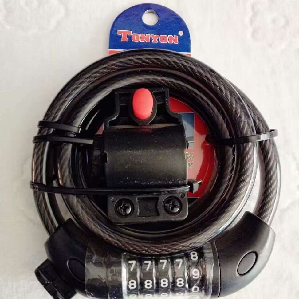 Cerradura universal de bicicleta eléctrica cerradura de cifrado de cinco dígitos para bicicleta de montaña cerradura de anillo de alambre de acero antirrobo equipo de bicicleta