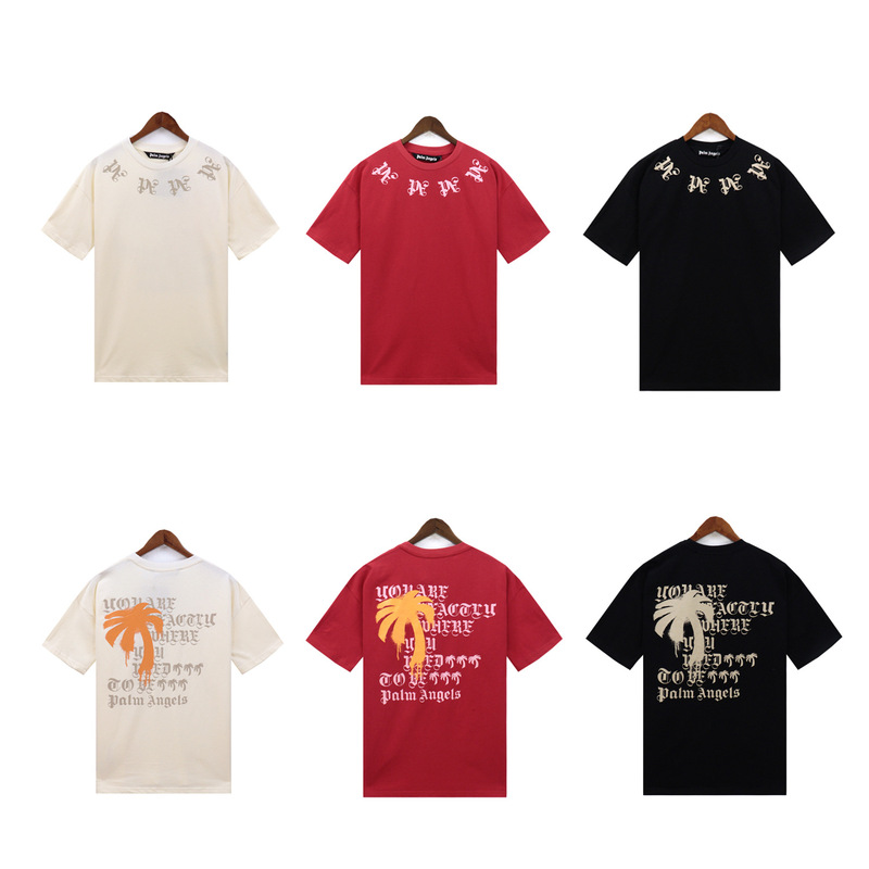 New Palm Angel T-shirt palm coconut printing trend leisure sports fashion short sleeve T-shirt Europe and the United States cross-border
