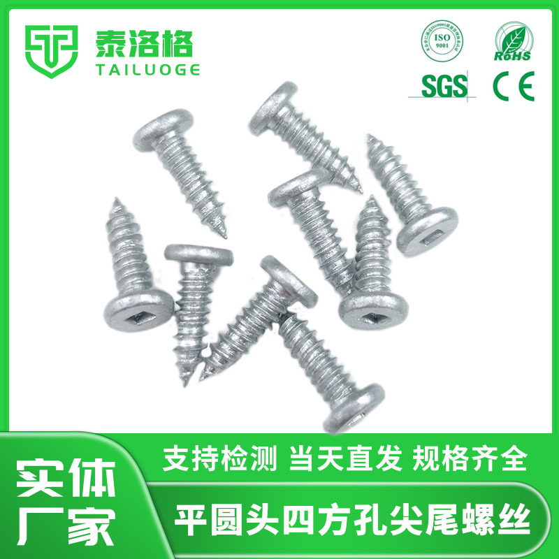 1022A平圆头四方孔尖尾螺丝 4.8*16轻钢房屋墙体屋架自攻自钻螺丝