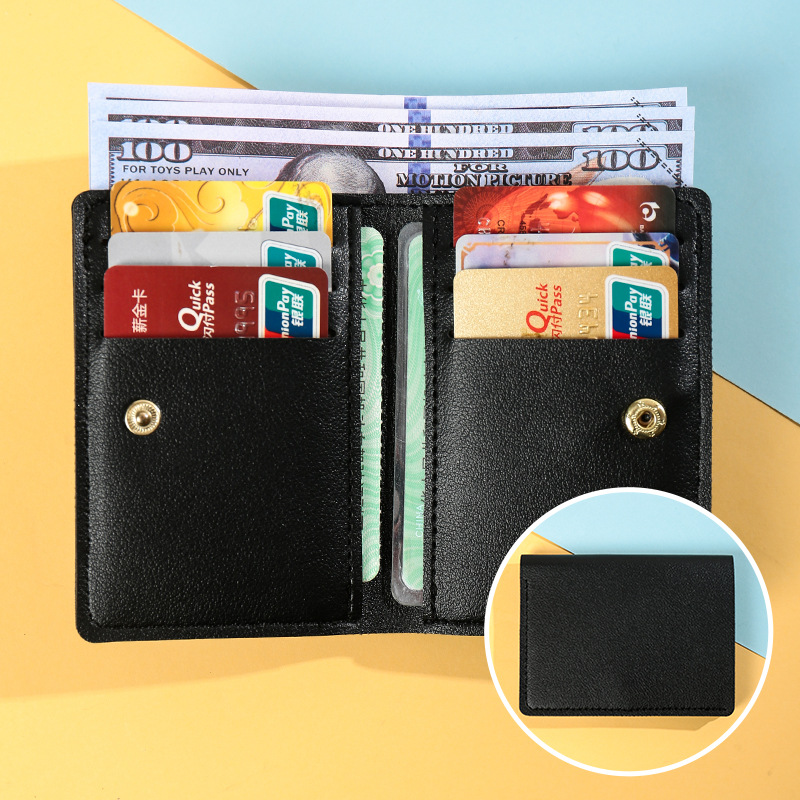 Nuevo paquete de tarjetas doblables de tarjetas bancarias ultra delgadas cartera pequeña tarjeta de vehículo de motor simple y delgada tarjeta de tarjetas