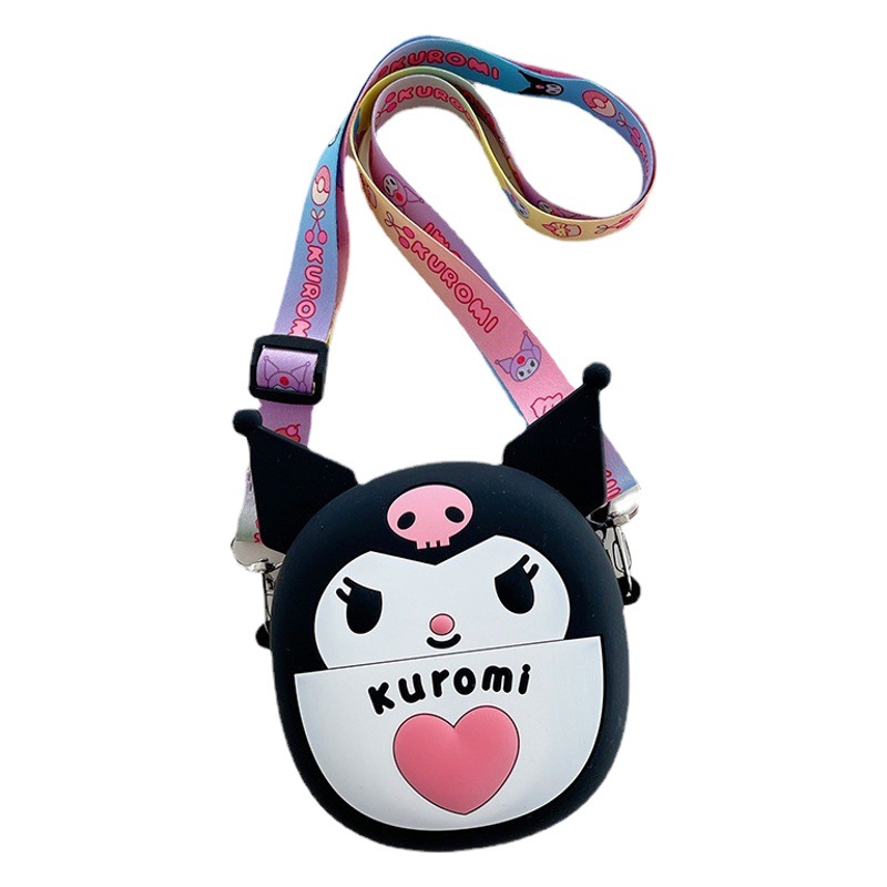 Bolso de hombro de silicona para niños 2023 nuevo estilo coreano bolsa de mensajero niñas de dibujos animados Lindo bolso de la muñeca monedero