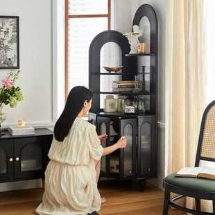 ✅ Daixi French Retro Solid Wood Corner Shelf Living Room Corner Corner Cabinet Wall Corner Cabinet Triangle Book
