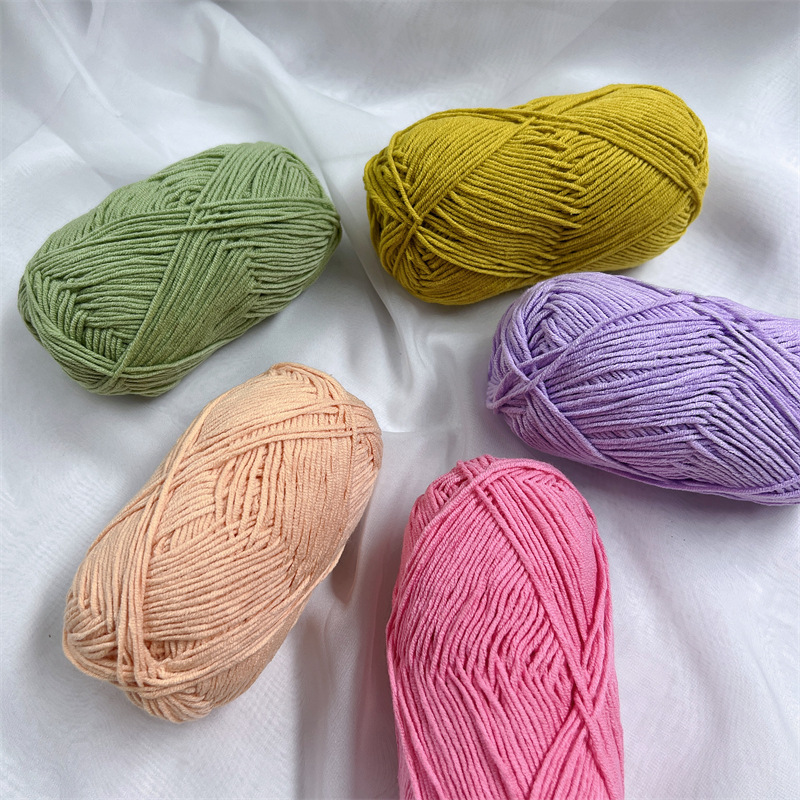 [Envío gratis] productos genuinos de cuatro hebras hilo de algodón de leche hilo de bebé muñeca hilo de algodón ganchillo lindo muñeca lana 4-Strand