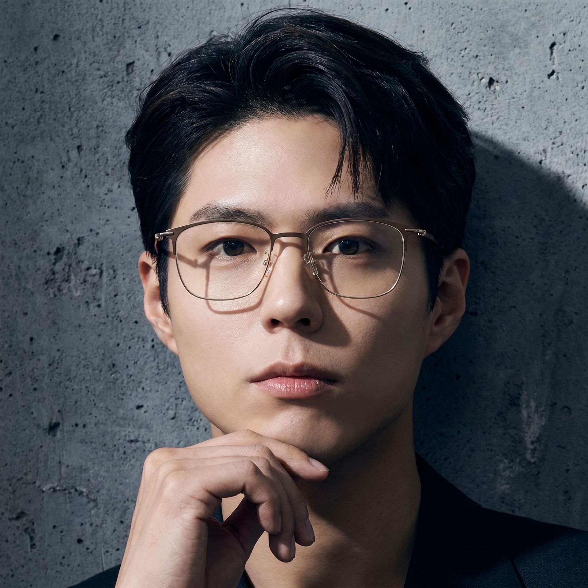 Sven Men's Eyebrow Line Fake Half-Rim Glasses Frame 181301Y Ultra-Light Titanium Frame Fashionable Myopia Glasses Frame Glasses