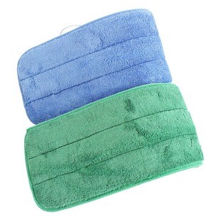 Fiber Mop Replacement Cloth Adhesive Flat Mop Cloth Head Sponge Thickened Absorbent Dust Removal Household Coral Fleece