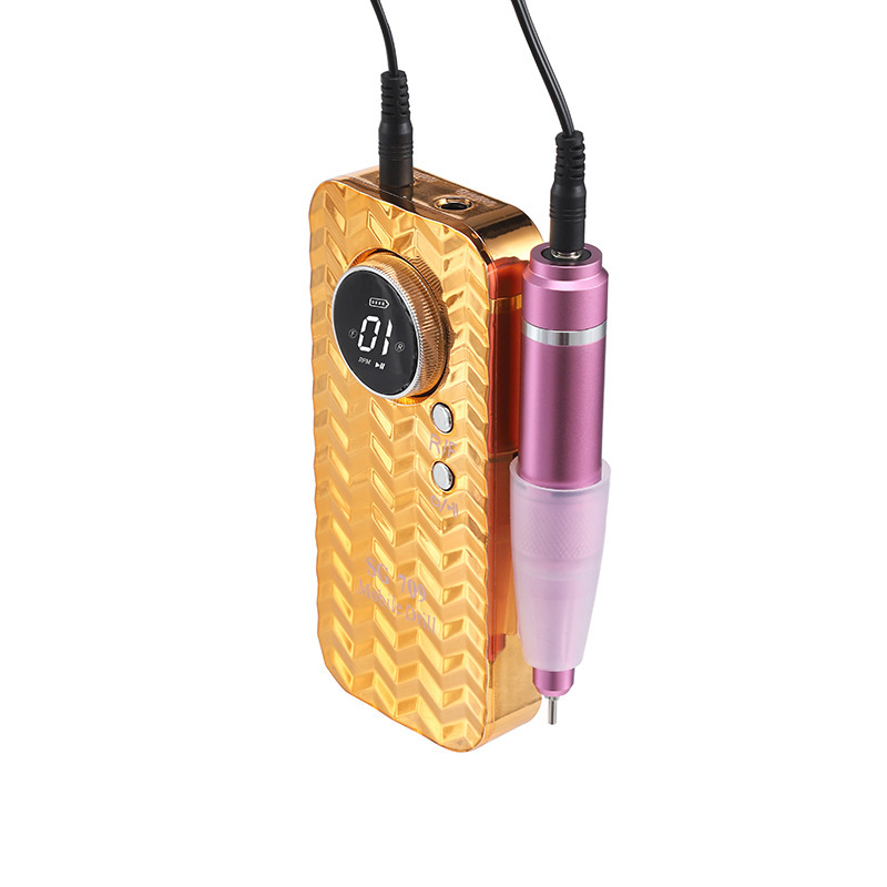 Nuevo amolador de uñas SG709 almacenamiento portátil de uñas de pulido de uñas descargador de uñas de pulido de lápiz eléctrica amolador de uñas