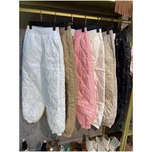 纯色菱格羽绒裤女冬装新款韩范松紧腰宽松百搭束脚裤保暖显瘦外穿