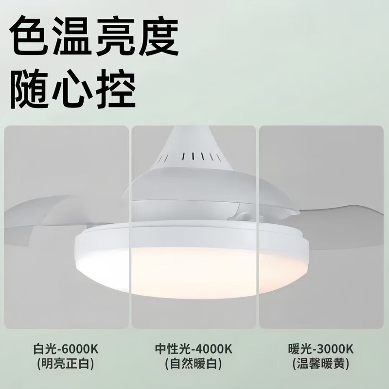 新型ホールのネジ口の見えない扇風機の台所の寝室のledのシャンデリアの扇風機の小型の静音の扇風機の明かり|undefined