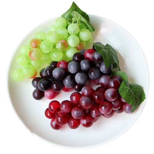 Highly simulated fruit with frost fake grapes 36 large round grape bunches feel plastic shooting props home decorations