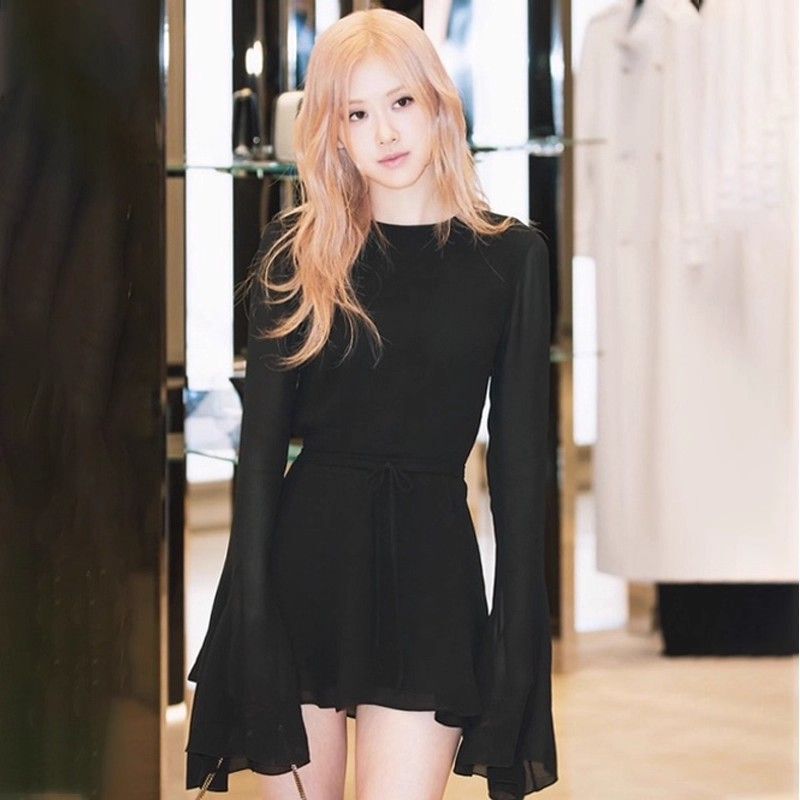 Petite Figure-Flattering, Sexy Backless, Elegant Little Black Dress, Summer French Style, Super Popular Black Long-Sleeve Dress for Women