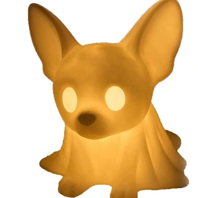 Dachshund Ghost Lamp腊肠犬鬼魂灯摆件树脂工艺品发光鬼狗|undefined