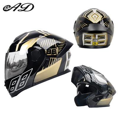 Breathable for Summer, Motosiklet kaskı (dəbilqə) - dot3c-golden-ant-silver-plated-mirror-hd-mirror-m-size-55-56cm