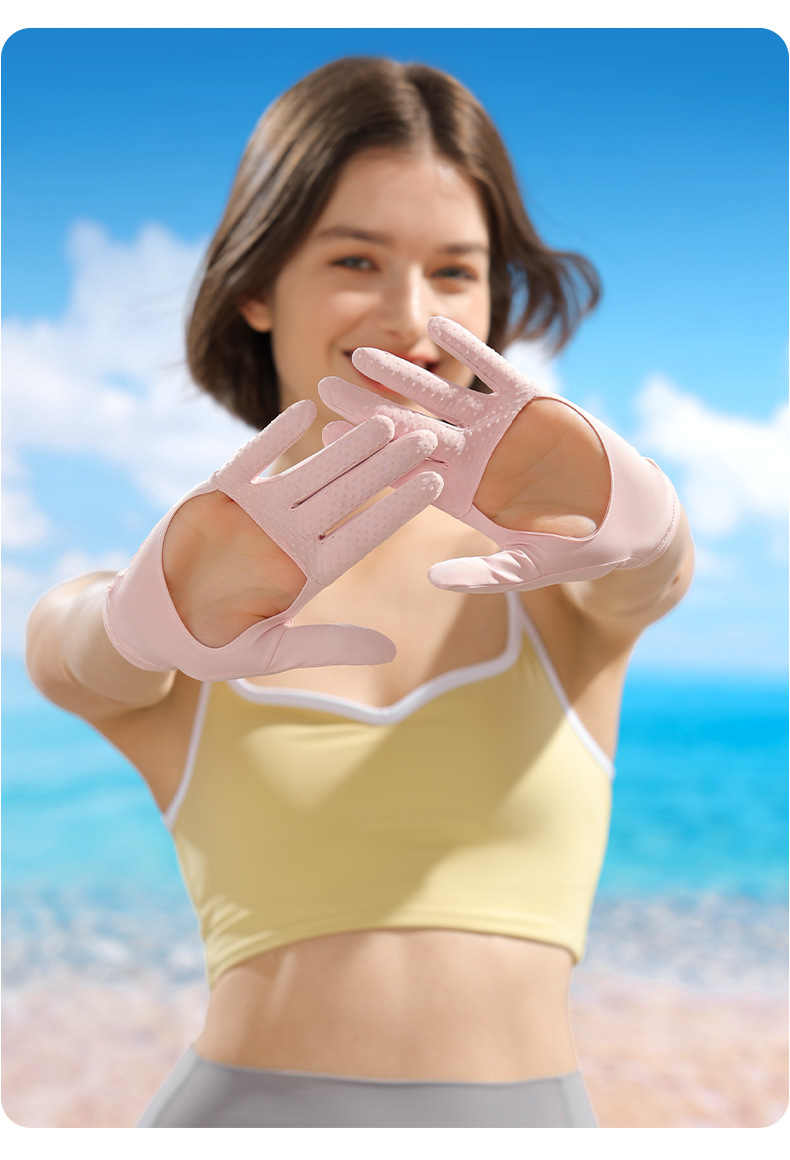 Šilkinės pirštinės nuo saulės vasaros sportui, fitnesui, važiavimui dviračiu, vairavimui, apsauga nuo UV spindulių, delnas įdubęs, apsauga nuo užgulimo, apsauga nuo_voghion.com