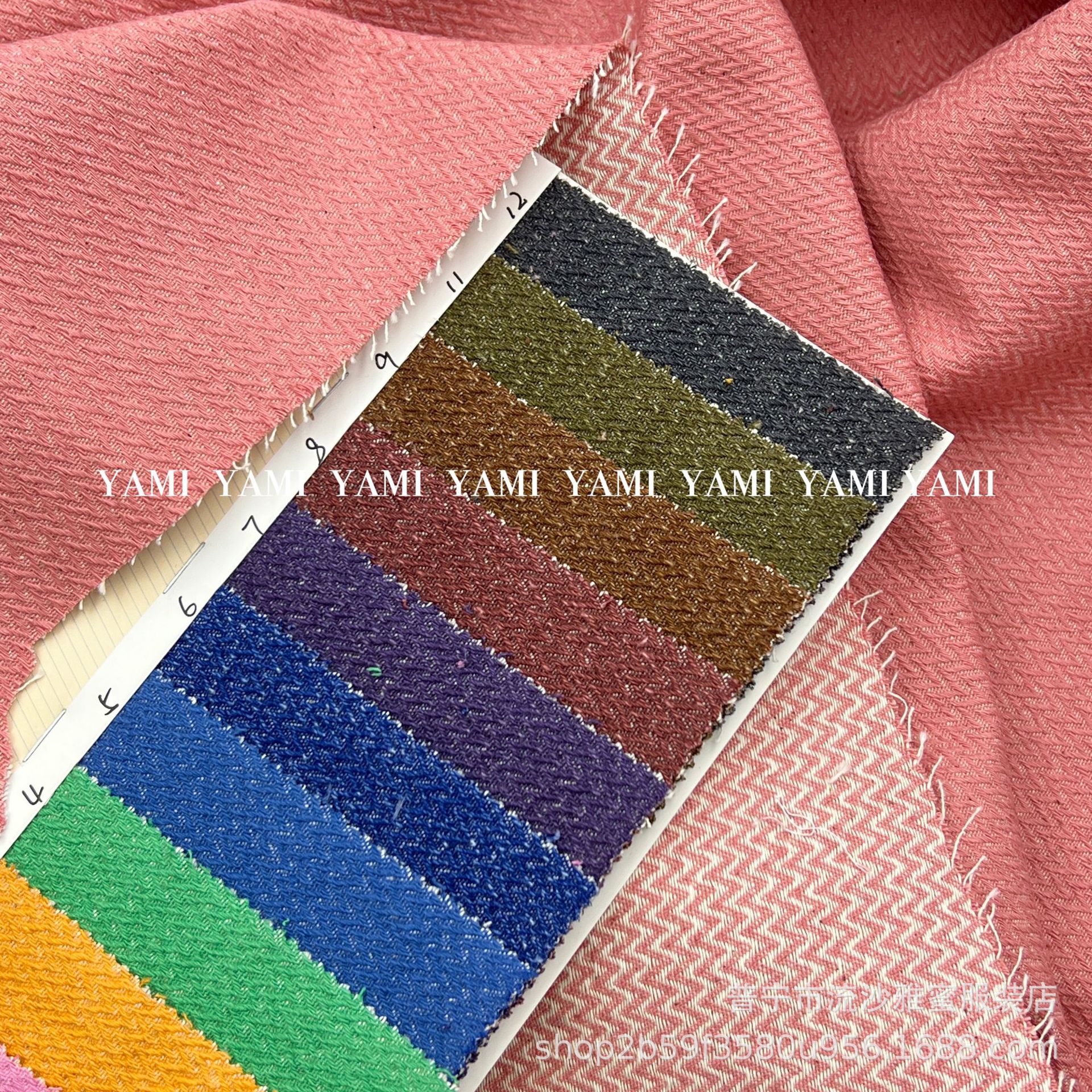 Fuente de la fábrica jacquard Denim 10 piezas no elástico en espiga de color oblicuo jacquard tela de mezclilla equipaje delantal zapatos material