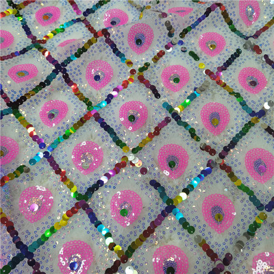 3+57+Superposition Sequins Mesh cloth Wide For clothing Evening dress,Handicraft articles, etc.