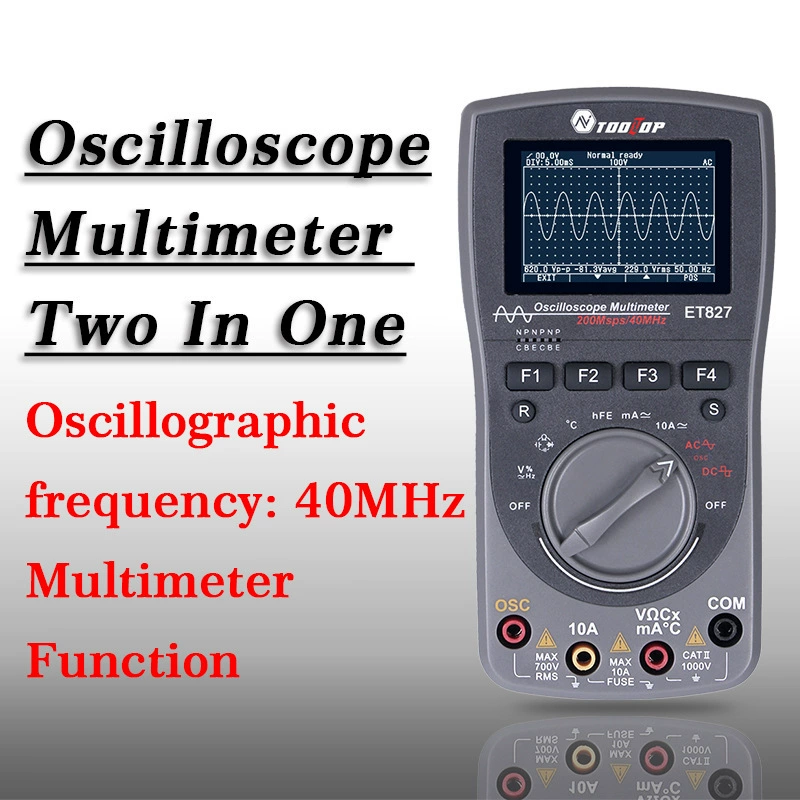 ET827 Осциллограф мультиметр два в одном 40 МГц осциллографной частоты Oscilloscope multimeter