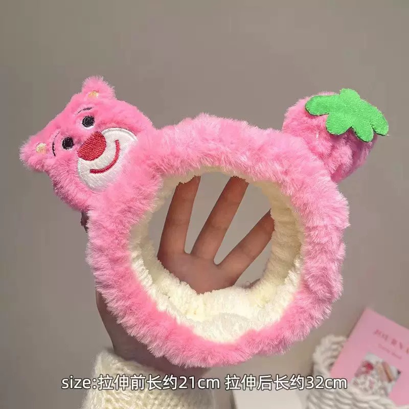 Caricatura verde rana correa de cabello mujer nuevo lindo gran ojo correa de cabello lavar la cara correa de cabello máscara de Navidad tocado