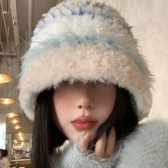 ベルベットのニット帽の子供の冬の頭の周りの毛糸帽は保温して耳を保護して顔を見せます。