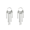 Metal fashionable earrings with tassels, internet celebrity, simple and elegant design