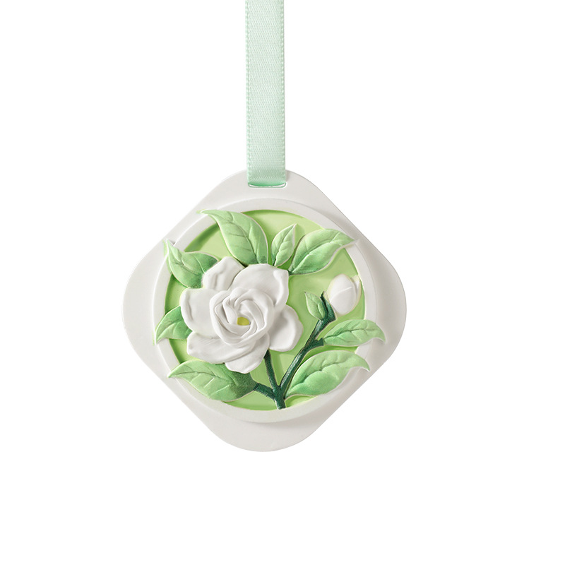 Nueva fragancia de gardenia natural, fragancia duradera, aceite esencial vegetal, pieza colgante de aromaterapia de coche, bálsamo para armario de dormitorio