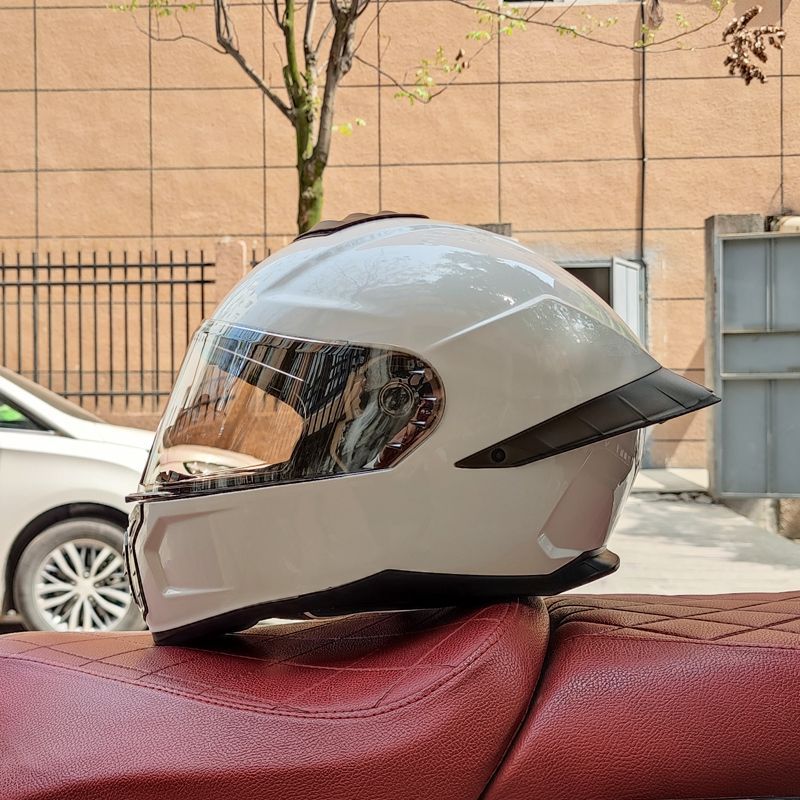 ORZ nuevo casco de motocicleta 3C casco completo de motocicleta para hombres y mujeres cuatro estaciones corriendo casco cola grande pareja Bluetooth