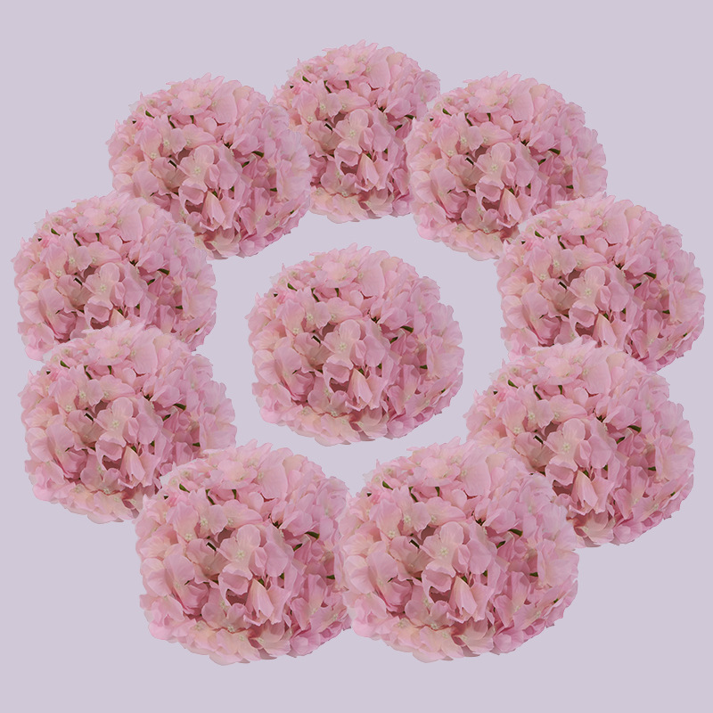 Multicolor Artificial Hydrangea Head 27 Petals Wedding Decoration Ornaments Dit Floral Bouquet Furniture Hotel Artificial Flowers