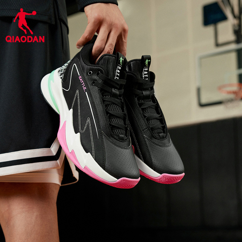 Jordan Official Flagship Leather Basketball Shoes Men's Shoes 2025 Summer New Men's Shock Cushesion Anti-slip Wear-resistant sneaker