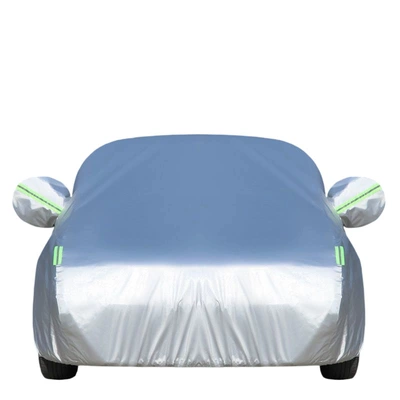 Oxford Cloth Car Cover, Full Vehicle Cover, Rainproof, Waterproof, Thickened Dustproof Cover for Home Use, Suitable for Sedan and Suv (Car clothing) - 2s3500x1700x1500-applicable-to-hatchbacks-aluminum-film-silver