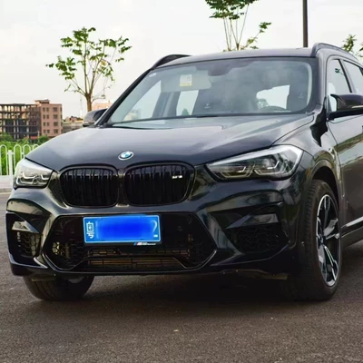 Bmw X1 Front Bumper Surround Kit m Sports Style Modified Abs Large Surround Front Bumper Grille Assembly (Big Surrounded)