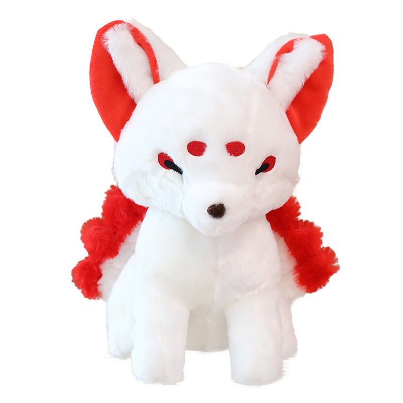 Oso Bobbi creativo de nueve colas Fox suave muñeca de peluche de juguete Shanhai Sutra Fox muñeca grande transfronteriza de la máquina de agarre de la muñeca