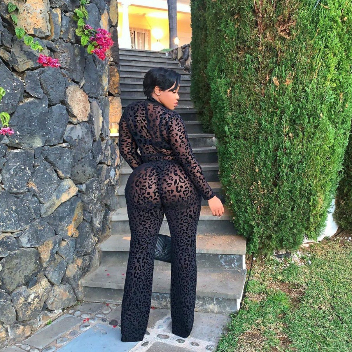 2021 Comercio exterior europeo y americano Venta caliente pantalones de pierna ancha moda mujer malla mono transfronterizo caliente sexy mono