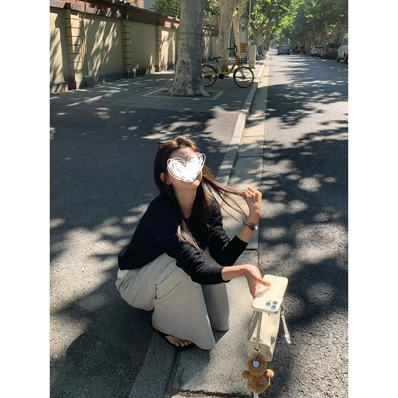 早秋韩系氛围感穿搭复古双拉链女针织外套|undefined