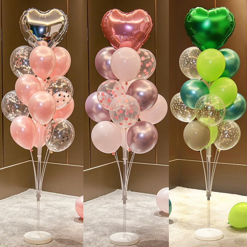 Birthday Party Balloon Column Decoration, Wedding and Opening Ceremony Scene Setup, Heart-Shaped Balloon Set Birthday Party Balloon Column Decoration, Wedding and Opening Ceremony Scene Setup, Heart-Shaped Balloon Set