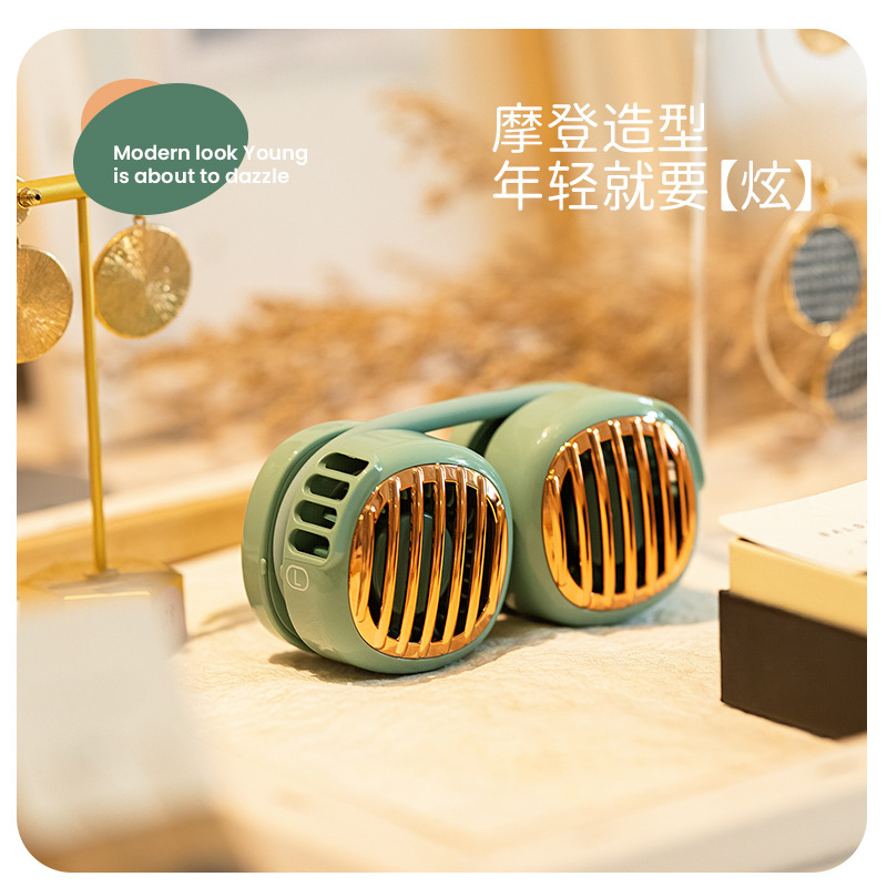 light electric fan Mini summer outdoors motion Mute new pattern Lazy man halter Fan fold No leaves