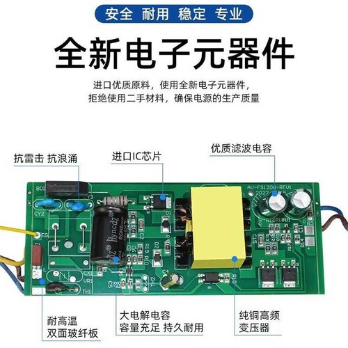 IP65 Waterproof LED Switching Power Supply 12V/24V Outdoor Low Voltage Waterproof Driving Power for Outdoor Lighting Projects