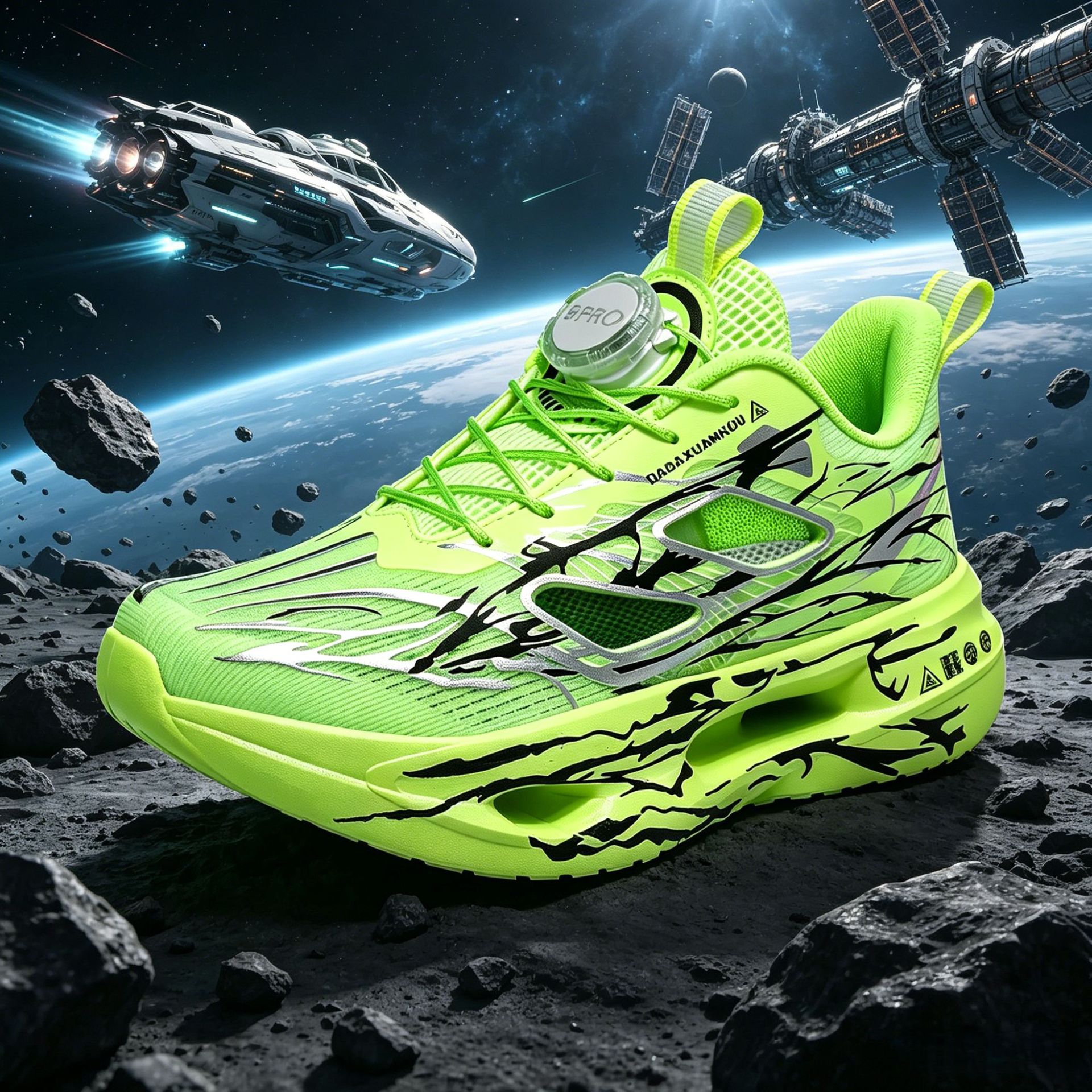 2026 New Model Hollow Mesh Mechanical Dad Shoes with Rotating Buckle, Lightweight Shock-Absorbing Trendy Men's Sports Shoes Supply Source