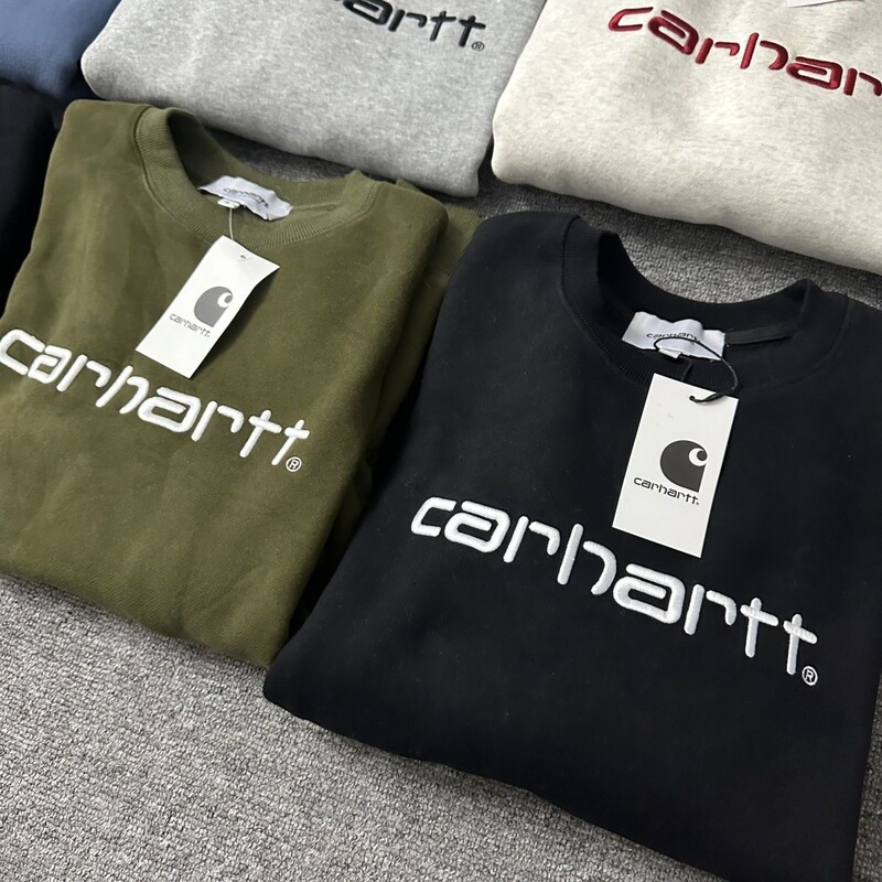 外贸Carhartt WIP卡哈特秋季新款经典刺绣纯棉圆领卫衣男女跨境|undefined