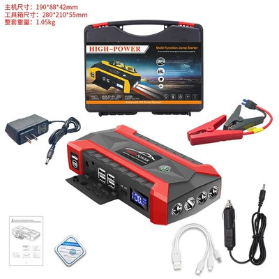 Car Emergency Starting Power Supply 12V Car Power Supply Power Bank Car Emergency Power Supply Backup Power Supply Jx29 (Kempinq və səyahət) - 89800mah-red-jx-29-standard-small-toolbox