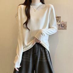 2025秋季新款女装韩系气质长袖T恤女宽松洋气显瘦女士打底衫A7564