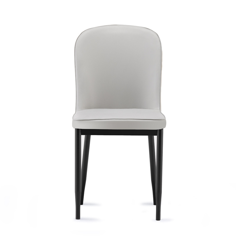 Silla de comedor de lujo ligera, asiento de cuero de doble propósito, mesa de recepción simple y moderna, multicolor opcional Baylor