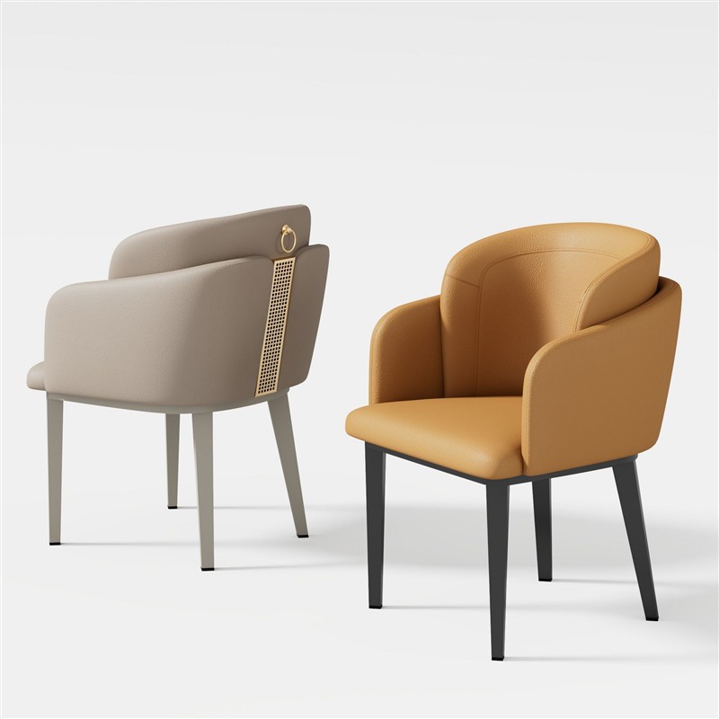 Nordic Light Luxury Dining Chair, Home Sofa Chair, High-End Dining Table and Chairs, Hotel Guest Room Reception, Business Negotiation, Mahjong Chair