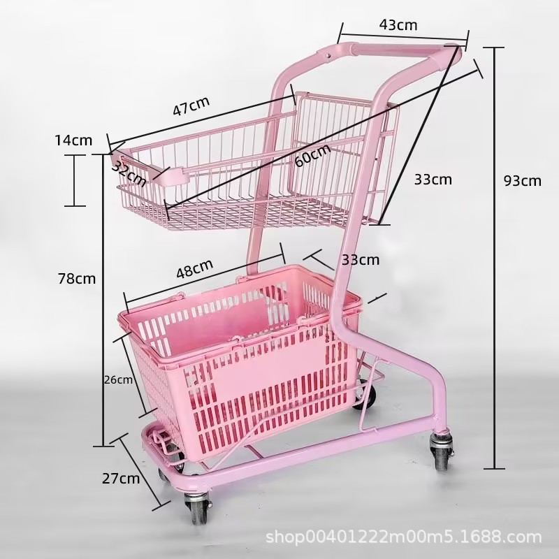Carrito de compras de supermercado nuevo multifuncional carrito de compras carrito de compras doméstico propiedad carrito de compras almacén de carritos de manejo de camiones